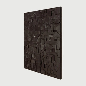 Ethnicraft – Bricks – Decoration Murale Bricks – Black - 120 x 90 cm - Rectangulaire