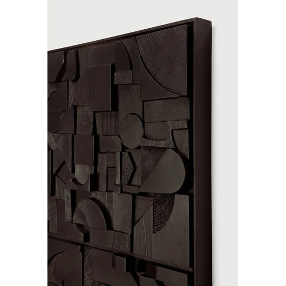 Ethnicraft – Bricks – Decoration Murale Bricks – Black - 120 x 90 cm - Rectangulaire