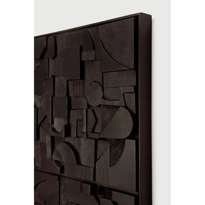 Ethnicraft – Bricks – Decoration Murale Bricks – Black - 120 x 90 cm - Rectangulaire