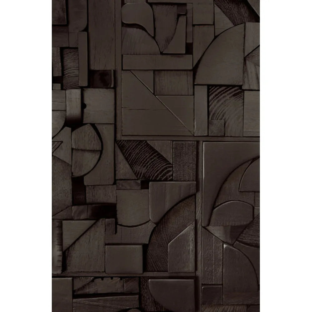 Ethnicraft – Bricks – Decoration Murale Bricks – Black - 120 x 90 cm - Rectangulaire