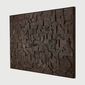 Ethnicraft – Bricks – Decoration Murale Bricks – Dark Brown - 120 x 90 cm - Rectangulaire