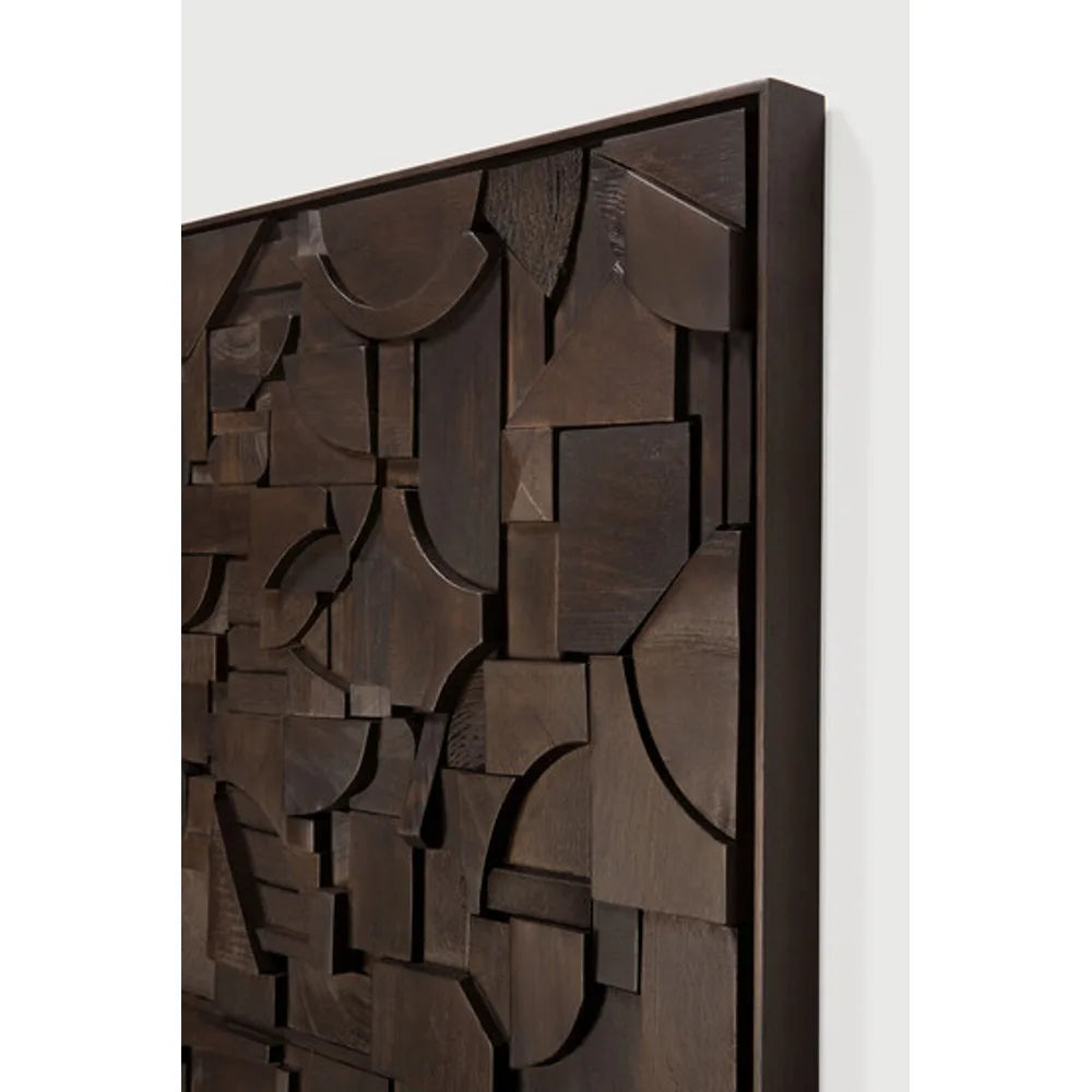 Ethnicraft – Bricks – Decoration Murale Bricks – Dark Brown - 120 x 90 cm - Rectangulaire