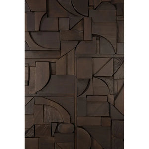 Ethnicraft – Bricks – Decoration Murale Bricks – Dark Brown - 120 x 90 cm - Rectangulaire