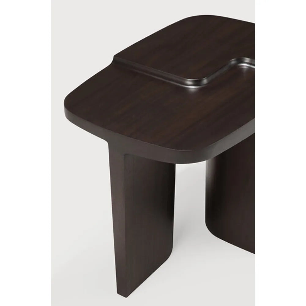 Ethnicraft – Brutalist – Table D Appoint Brutalist – Acajou rose brown