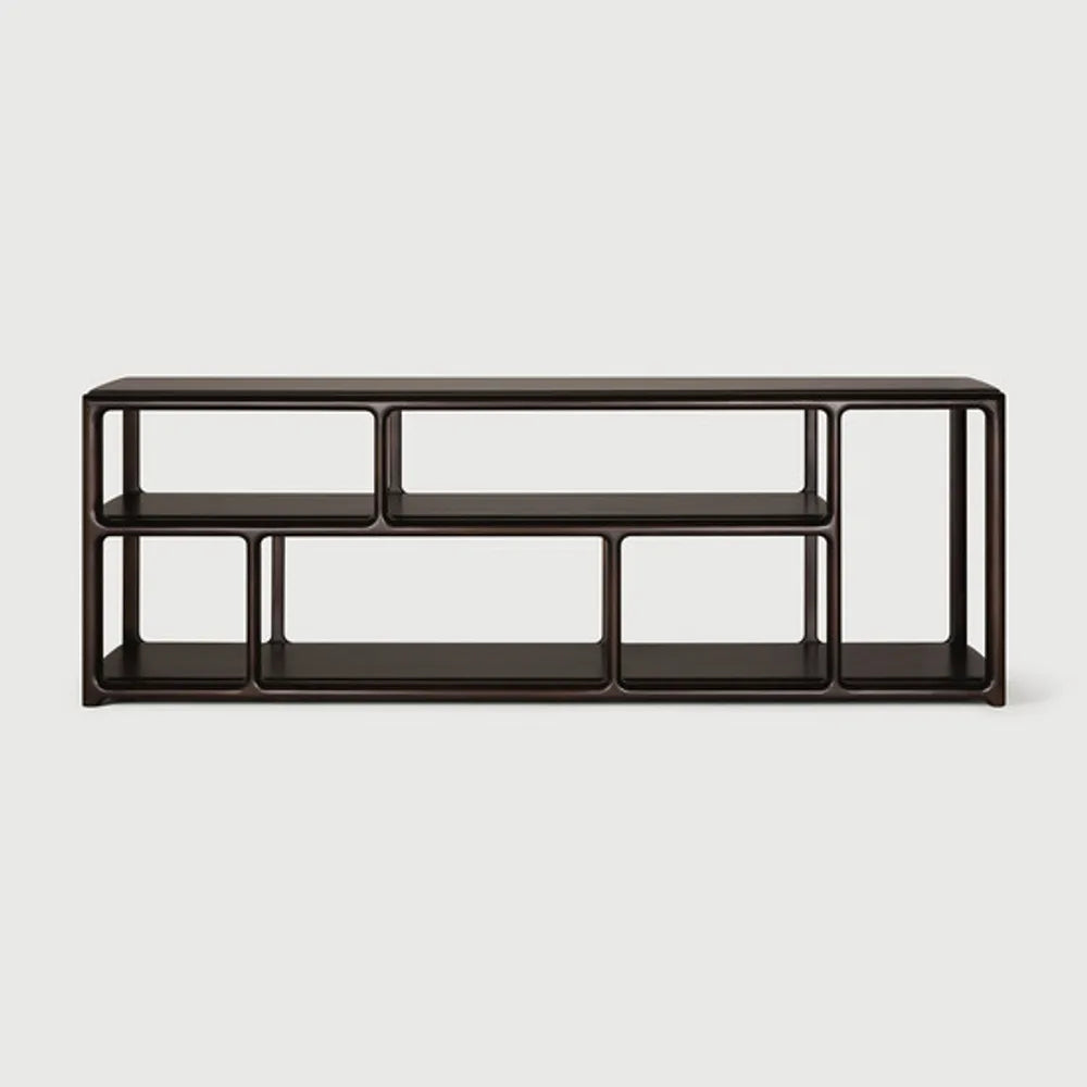 Ethnicraft – Eda – Etagere Eda – Acajou rose brown - 211 x 40 x 72 cm