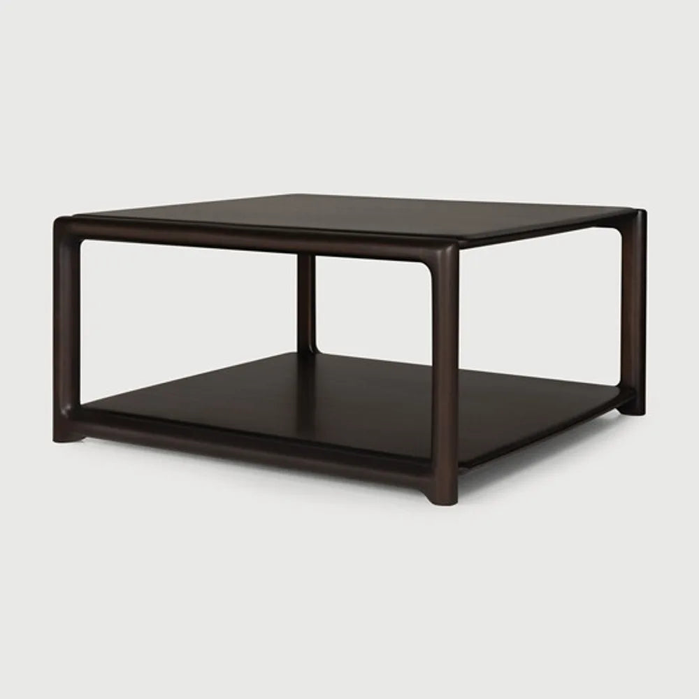 Ethnicraft – Eda – Table Basse Eda – Acajou rose brown - 80 x 80 x 40 cm 