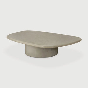Ethnicraft – Elements – Table Basse De Jardin Elements – Béton Gris Clair - 134 x 96 cm - Galet