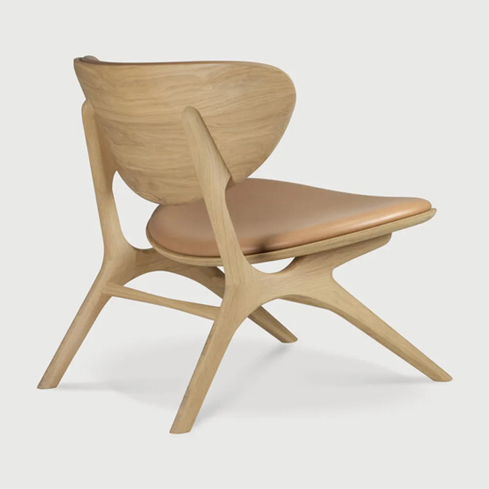 Ethnicraft – Eye – Fauteuil Eye – Chêne - Cuir de couleur Sienna