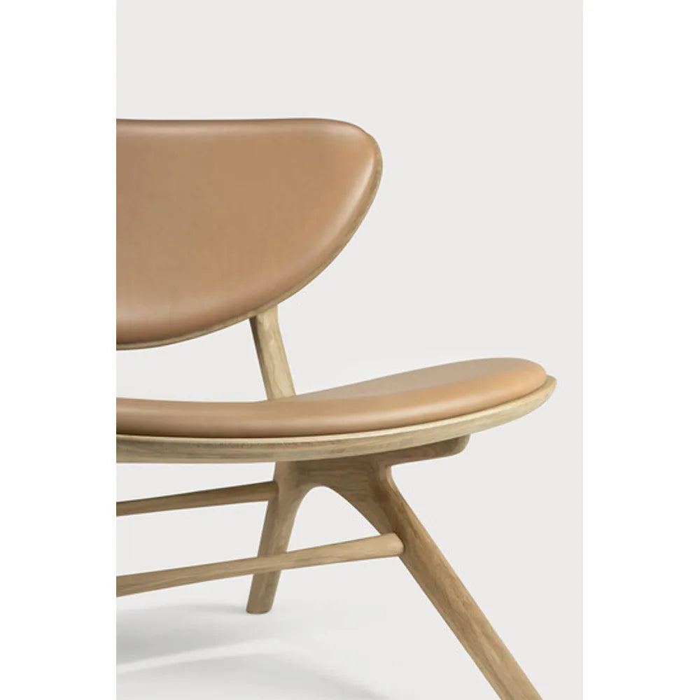 Ethnicraft – Eye – Fauteuil Eye – Chêne - Cuir de couleur Sienna