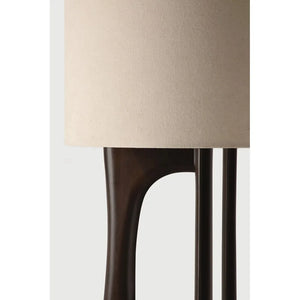 Ethnicraft – Flow – Lampadaire Flow – Acajou rose brown - Table lamp