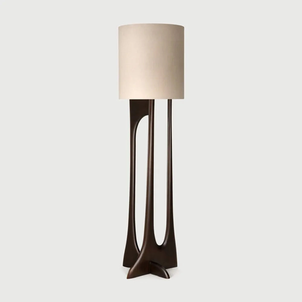 Ethnicraft – Flow – Lampadaire Flow – Acajou rose brown - Floor lamp 