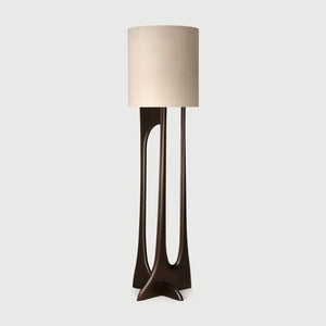 Ethnicraft – Flow – Lampadaire Flow – Acajou rose brown - Floor lamp 