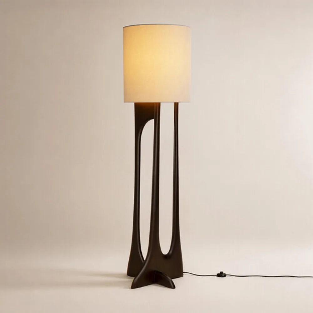 Ethnicraft – Flow – Lampadaire Flow – Acajou rose brown - Floor lamp 