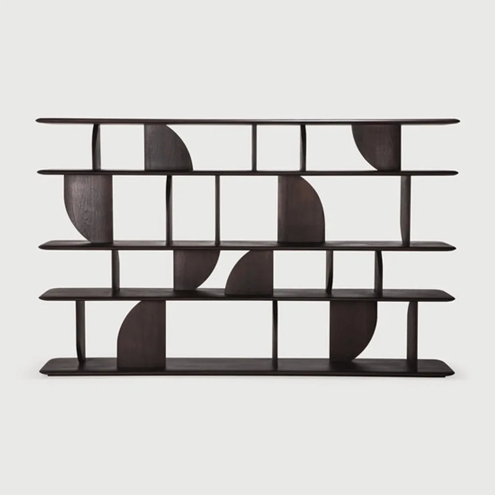 Ethnicraft – Geometric – Etagere Geometric – Teck brun foncé