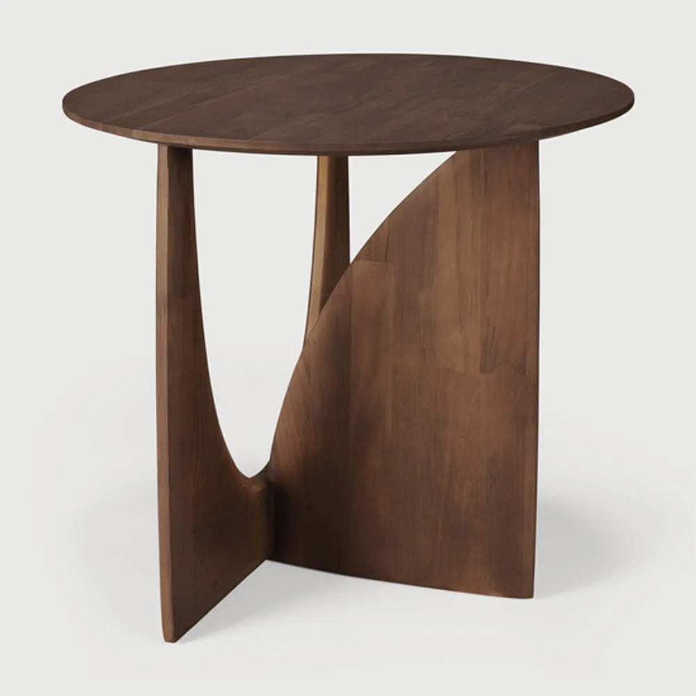 Ethnicraft – Geometric – Table D Appoint Geometric – Teck brun