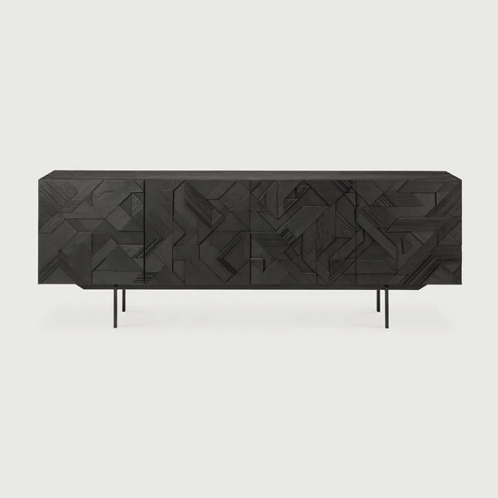 Ethnicraft – Graphic – Buffet Graphic – Teck noir - 224 cm