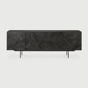 Ethnicraft – Graphic – Buffet Graphic – Teck noir - 224 cm