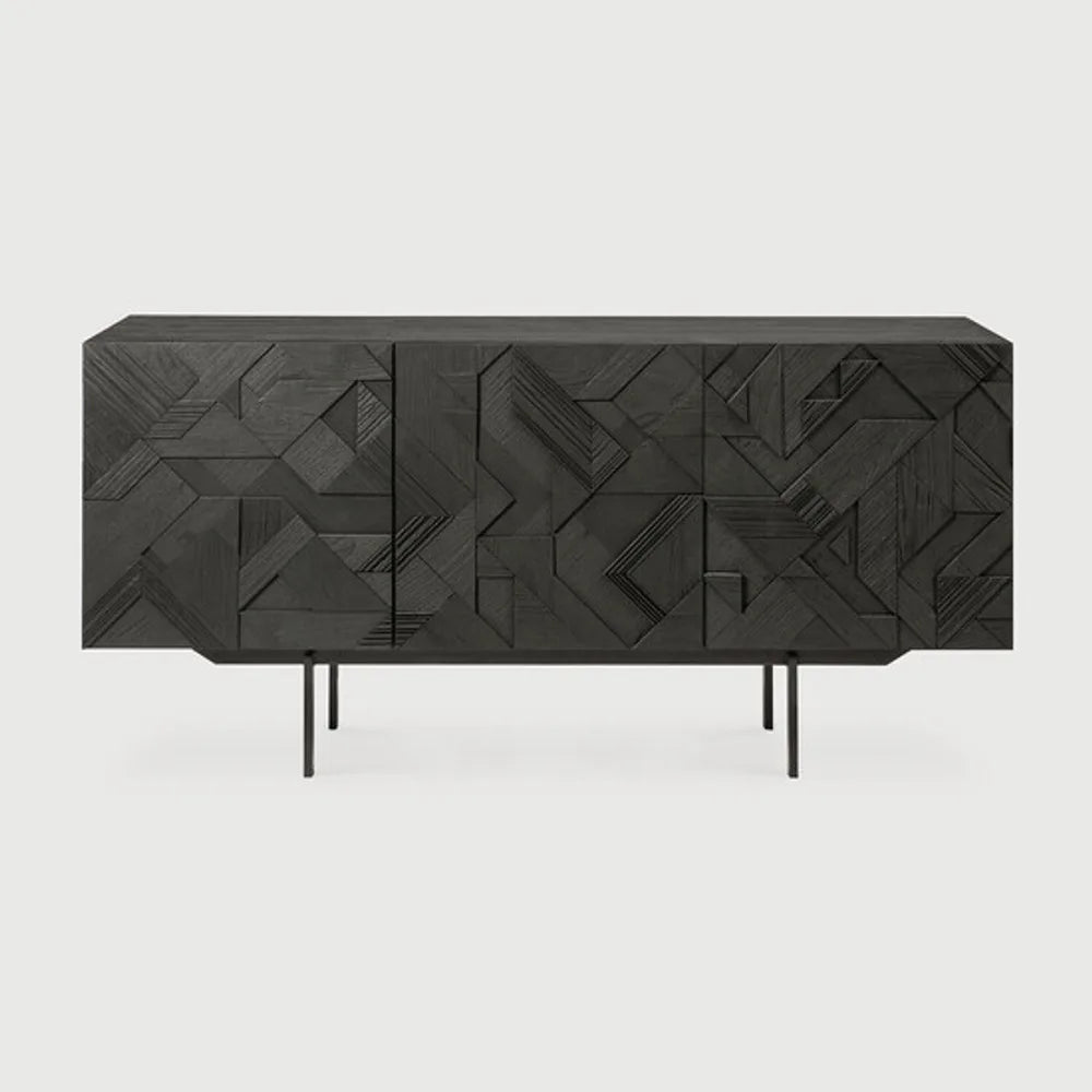 Ethnicraft – Graphic – Buffet Graphic – Teck noir - 168 cm