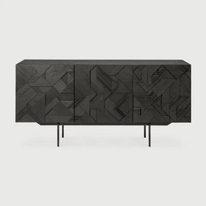 Ethnicraft – Graphic – Buffet Graphic – Teck noir - 168 cm