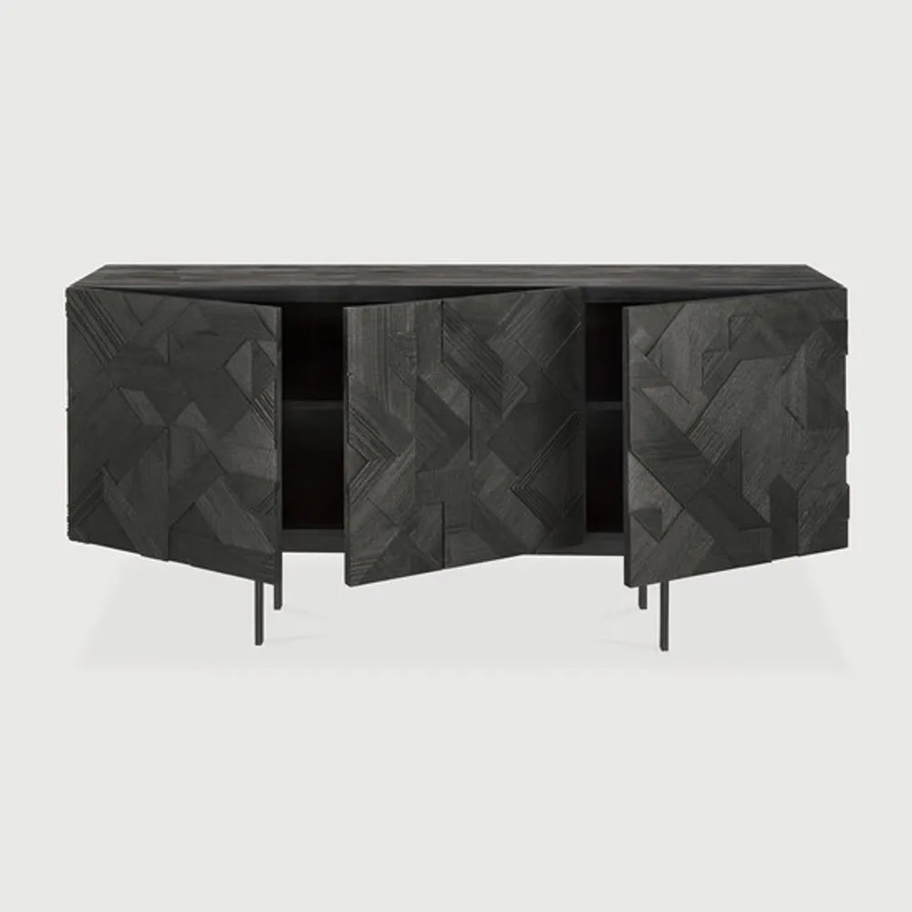 Ethnicraft – Graphic – Buffet Graphic – Teck noir - 168 cm