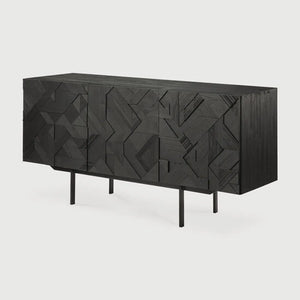 Ethnicraft – Graphic – Buffet Graphic – Teck noir - 168 cm