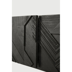Ethnicraft – Graphic – Meuble TV Graphic – Teck noir - 240 cm