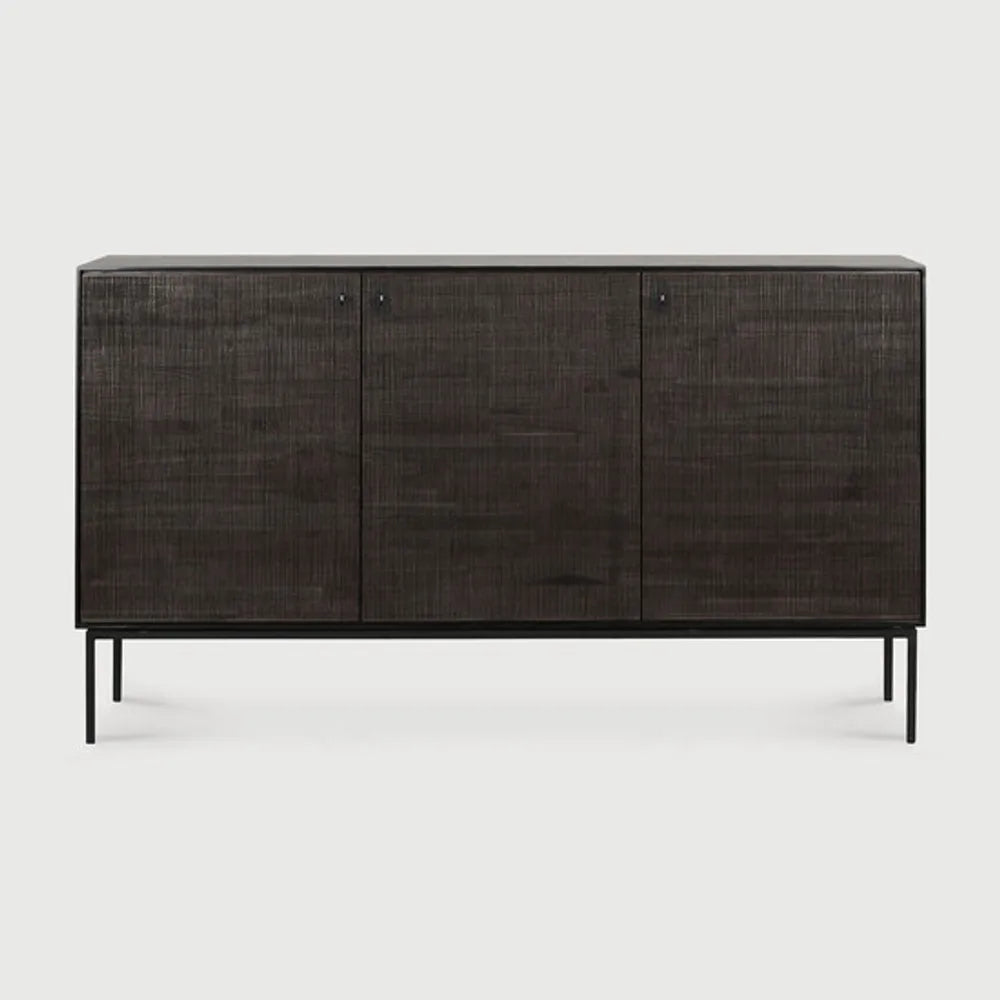 Ethnicraft – Grooves – Buffet Grooves – Teck noir clair - 152 cm
