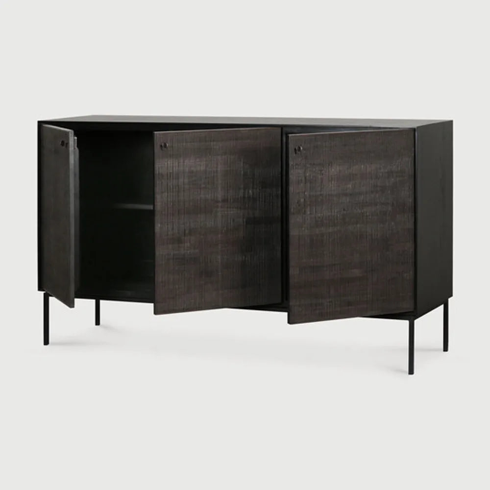 Ethnicraft – Grooves – Buffet Grooves – Teck noir clair - 152 cm