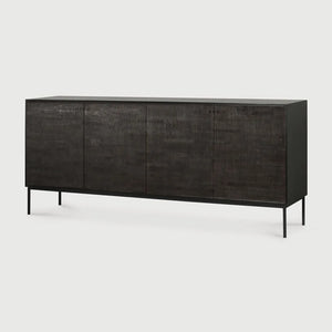 Ethnicraft – Grooves – Buffet Grooves – Teck noir clair - 202 cm