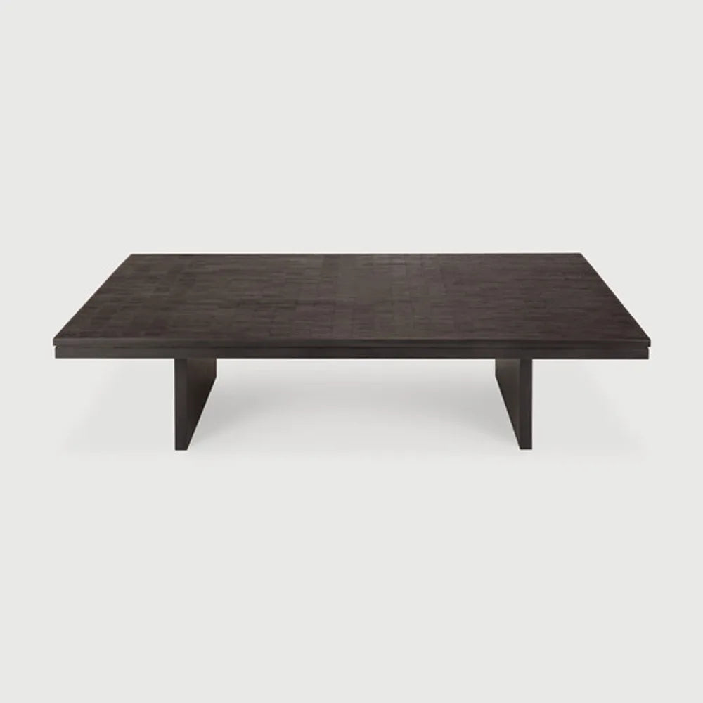 Ethnicraft – Grooves – Table Basse Grooves – Teck off black - 140 x 110 cm