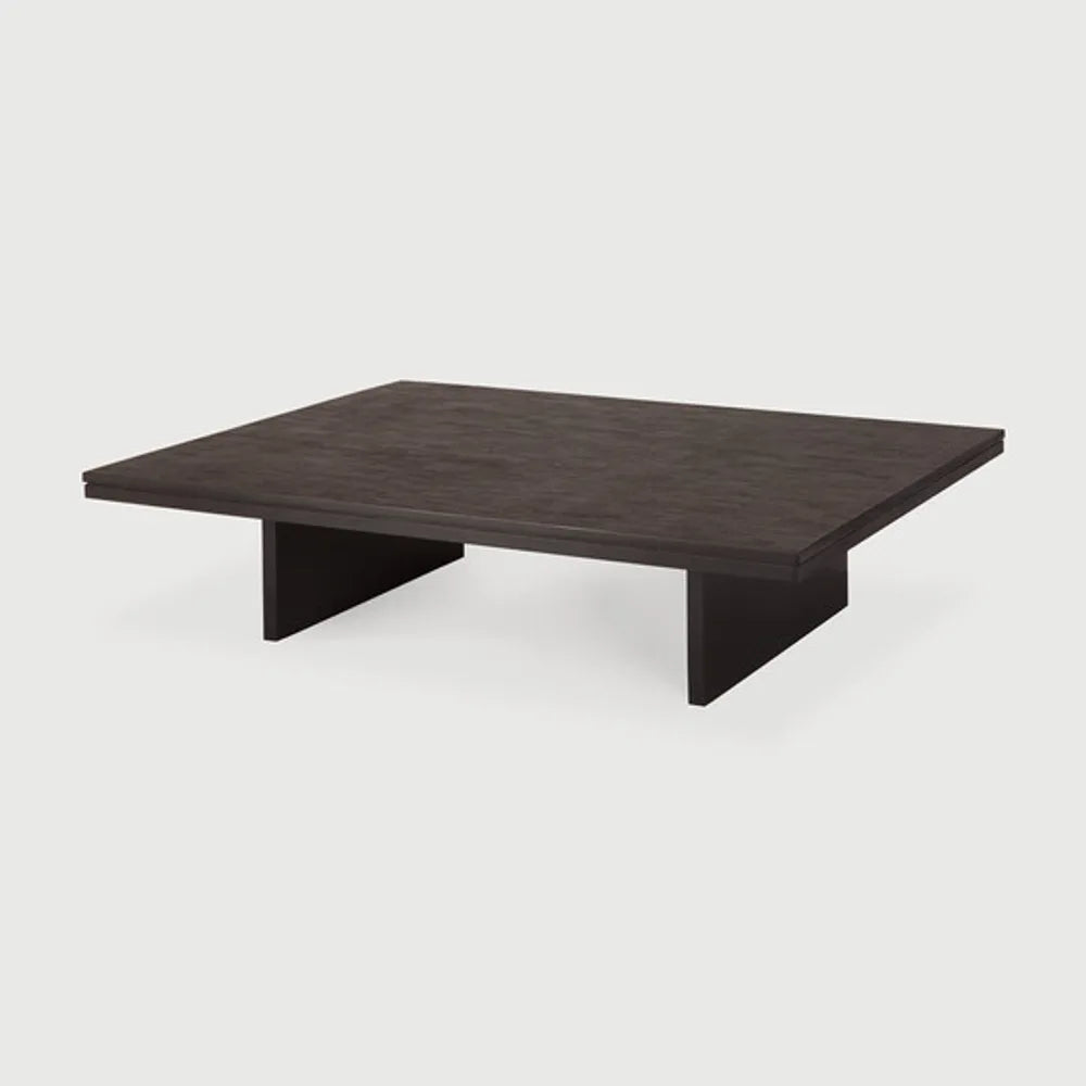 Ethnicraft – Grooves – Table Basse Grooves – Teck off black - 140 x 110 cm