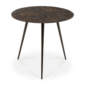 Ethnicraft – Luna – Table Basse Luna – Whisky - 50 x 50 x 45 cm