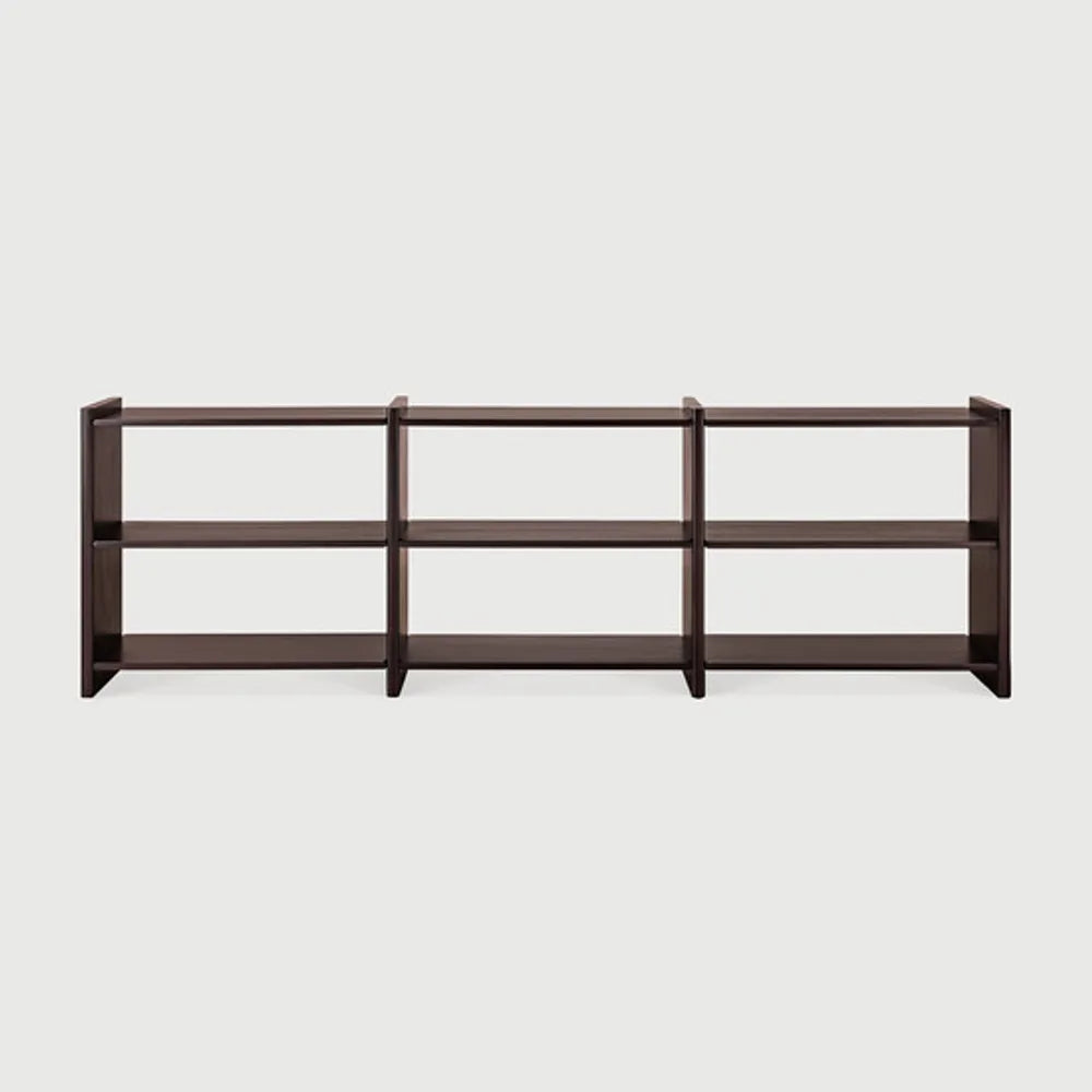 Ethnicraft – Mortise – Etagere Mortise – Acajou rose brown - 262 x 41 x 82 cm