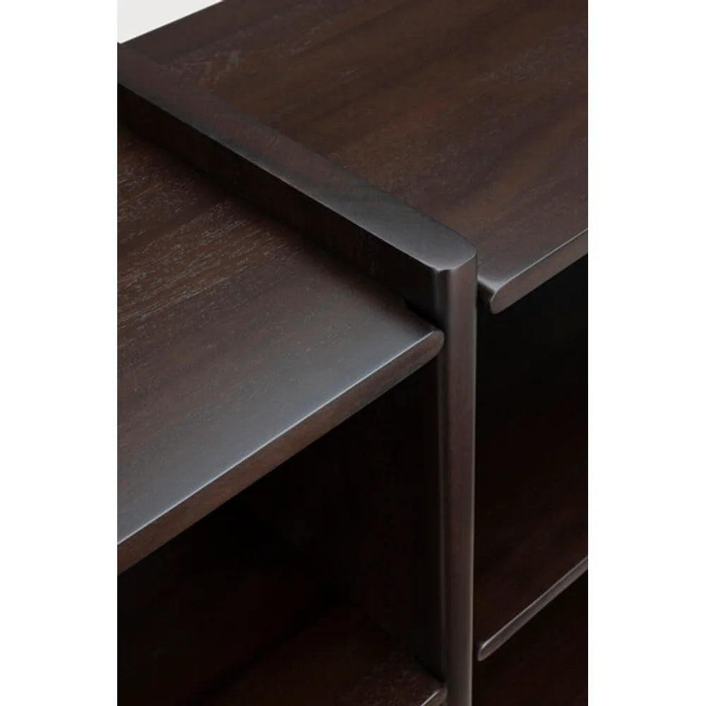 Ethnicraft – Mortise – Etagere Mortise – Acajou rose brown - 262 x 41 x 82 cm