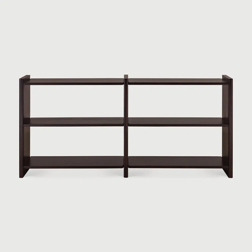 Ethnicraft – Mortise – Etagere Mortise – Acajou rose brown - 176 x 41 x 82 cm