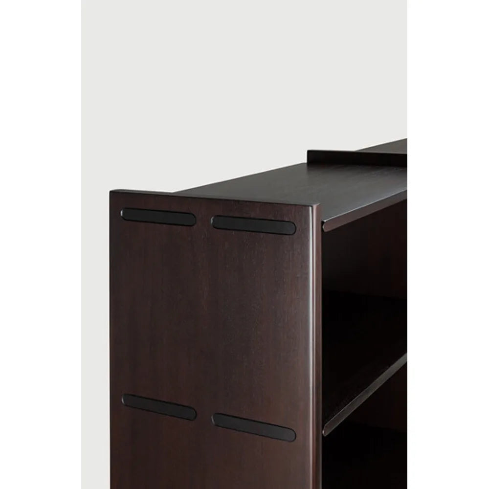Ethnicraft – Mortise – Etagere Mortise – Acajou rose brown - 176 x 41 x 82 cm