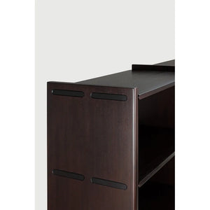 Ethnicraft – Mortise – Etagere Mortise – Acajou rose brown - 176 x 41 x 82 cm