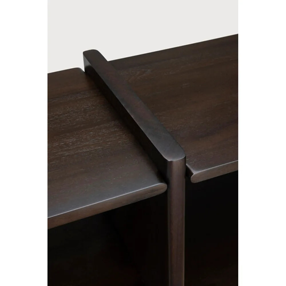 Ethnicraft – Mortise – Etagere Mortise – Acajou rose brown - 176 x 41 x 82 cm