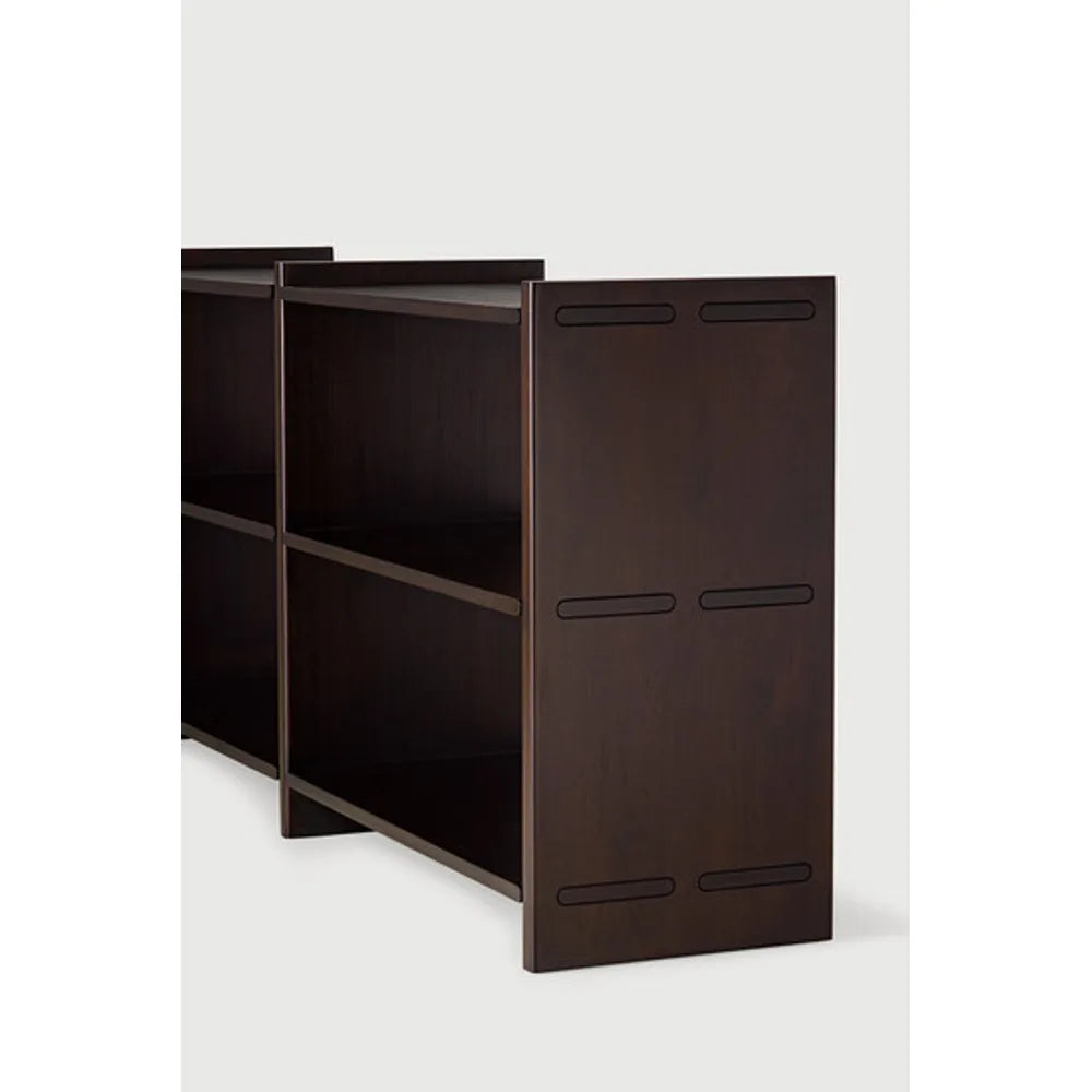 Ethnicraft – Mortise – Etagere Mortise – Acajou rose brown - 176 x 41 x 82 cm