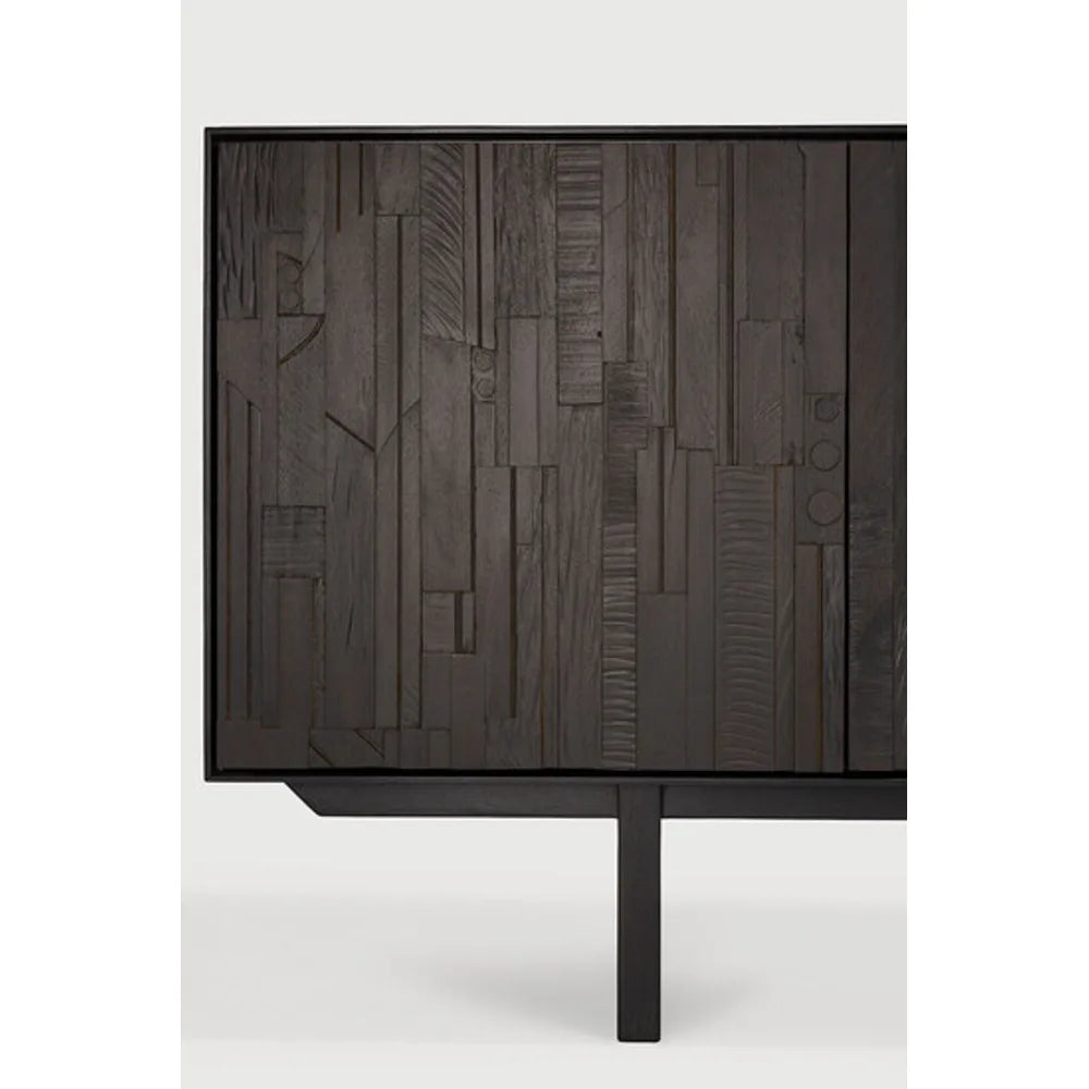 Ethnicraft – Mosaic – Buffet Mosaic – Teck noir clair - 227 cm