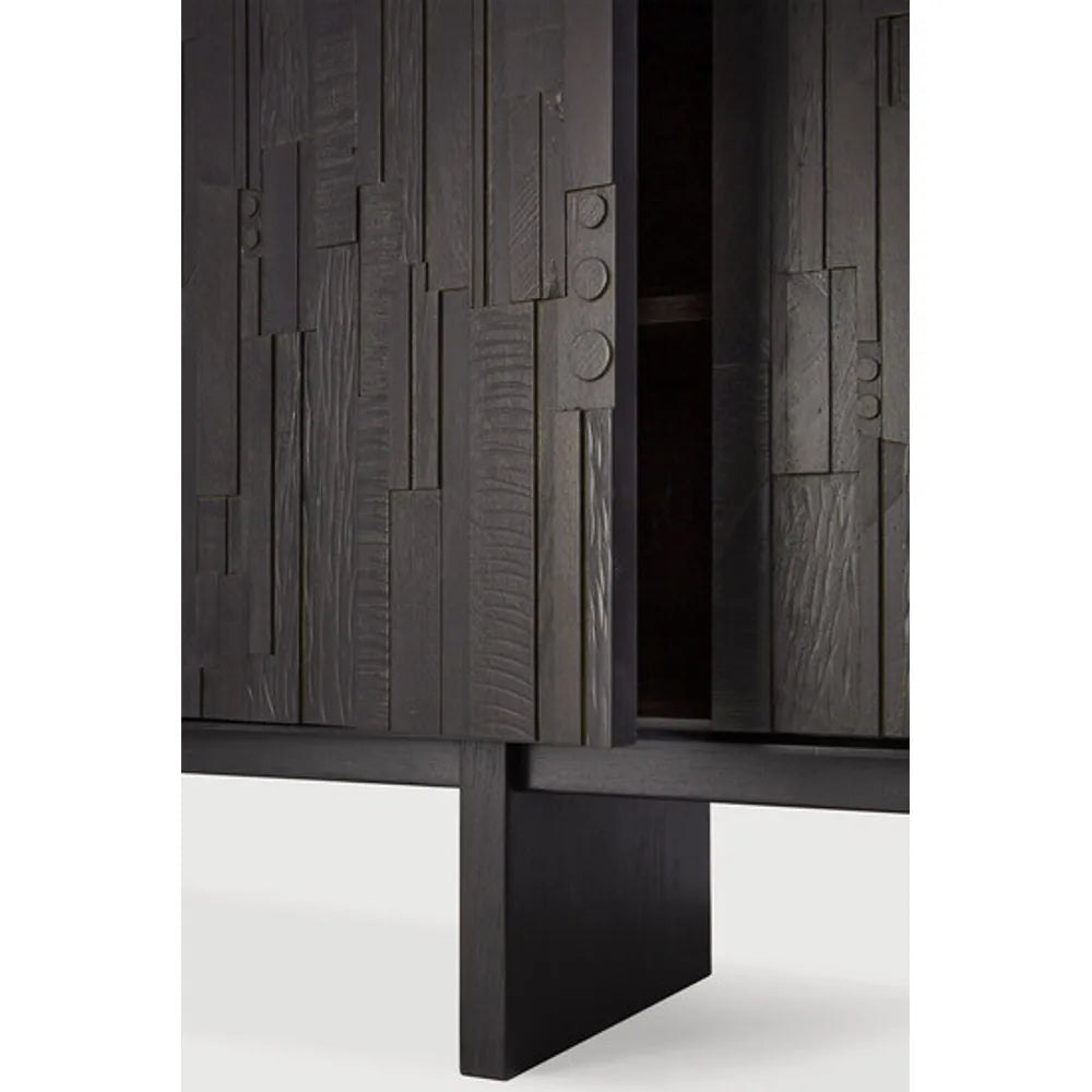Ethnicraft – Mosaic – Buffet Mosaic – Teck noir clair - 227 cm