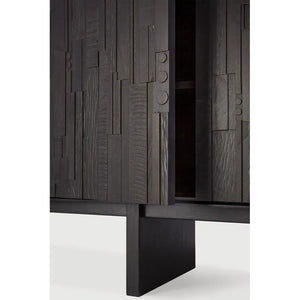 Ethnicraft – Mosaic – Buffet Mosaic – Teck noir clair - 227 cm