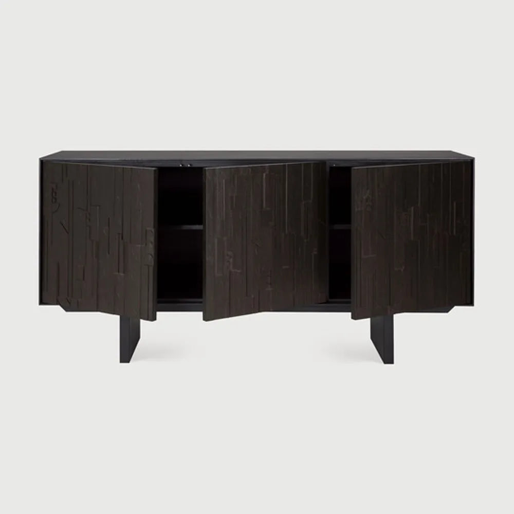 Ethnicraft – Mosaic – Buffet Mosaic – Teck noir clair - 170 cm