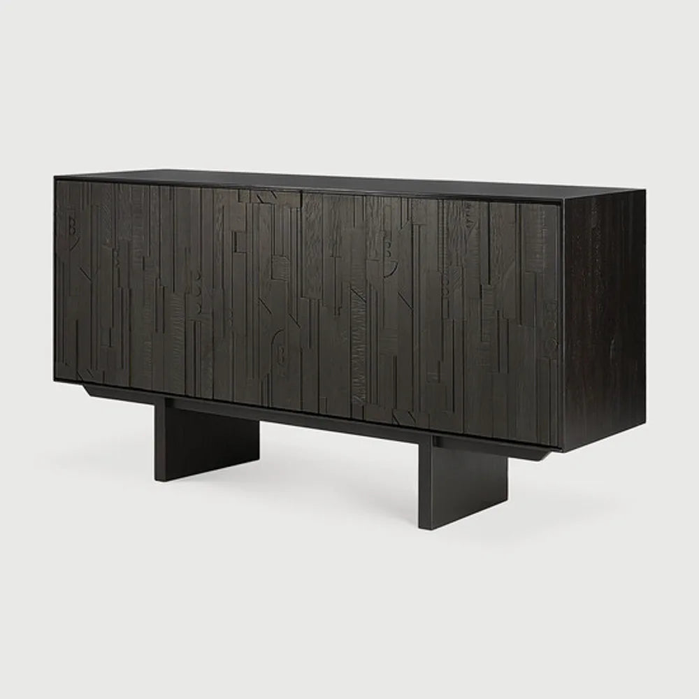 Ethnicraft – Mosaic – Buffet Mosaic – Teck noir clair - 170 cm