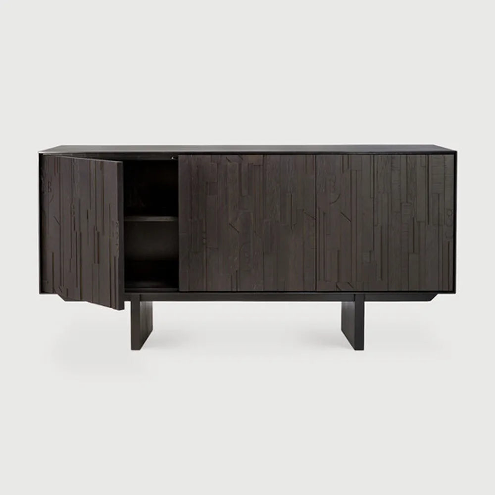 Ethnicraft – Mosaic – Buffet Mosaic – Teck noir clair - 170 cm