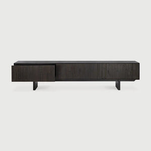 Ethnicraft – Mosaic – Meuble TV Mosaic – Teck noir clair - 242 cm