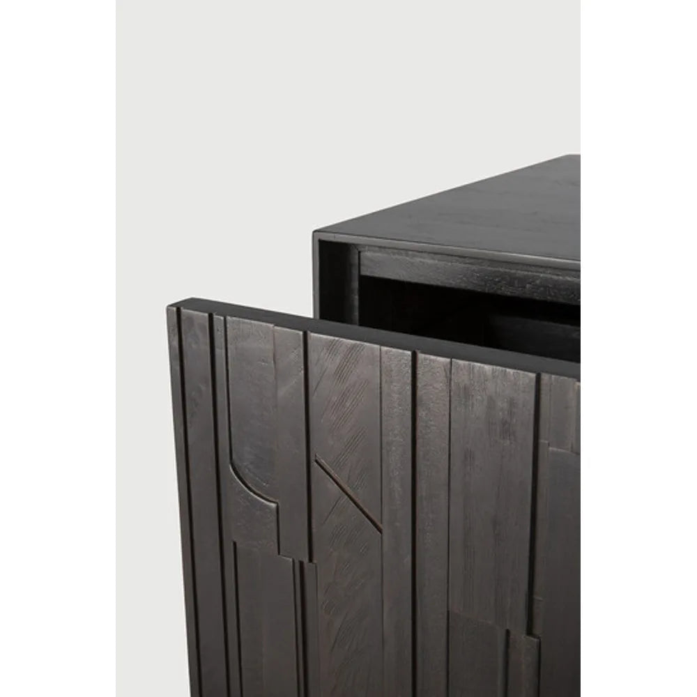 Ethnicraft – Mosaic – Meuble TV Mosaic – Teck noir clair - 242 cm
