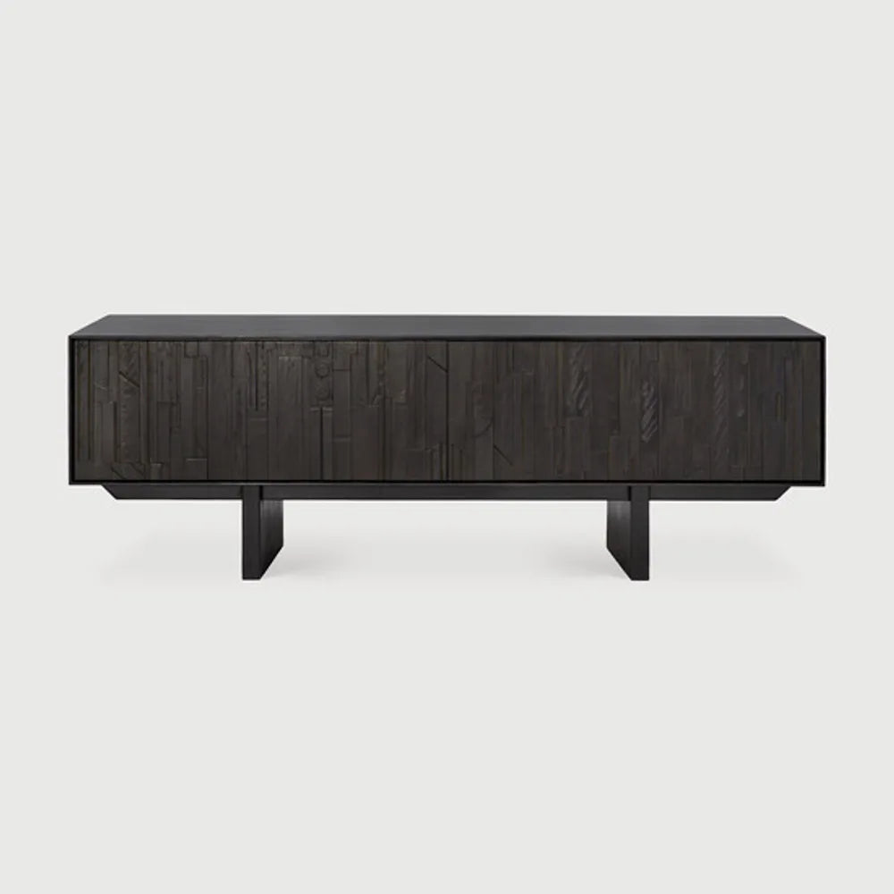 Ethnicraft – Mosaic – Meuble TV Mosaic – Teck noir clair - 162 cm