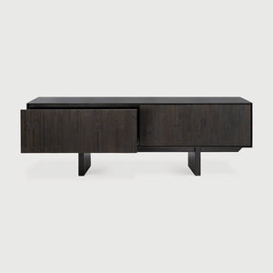 Ethnicraft – Mosaic – Meuble TV Mosaic – Teck noir clair - 162 cm