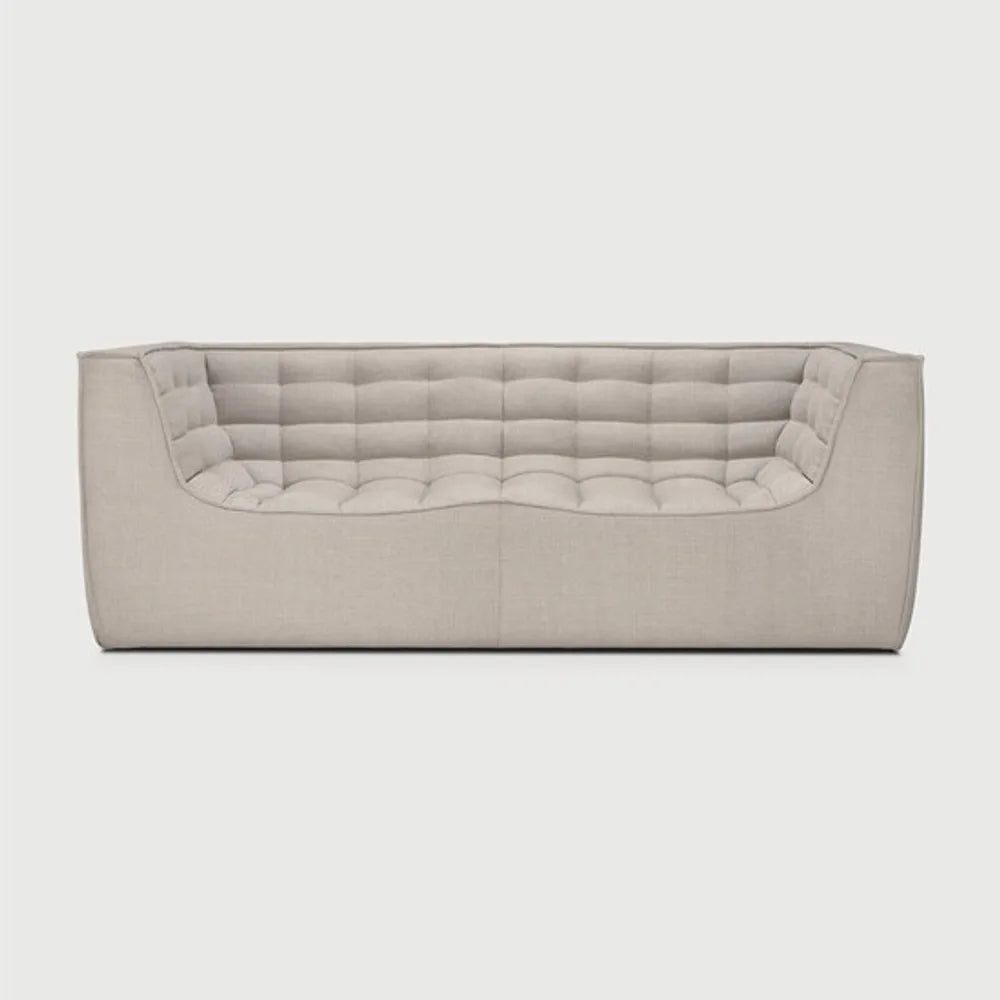 Ethnicraft – N701 – Canape N701 – 2 personnes - Beige – tissu standard